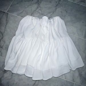 Tiger mist flowy white skirt